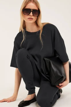 Oversize T-skjorte i bomull