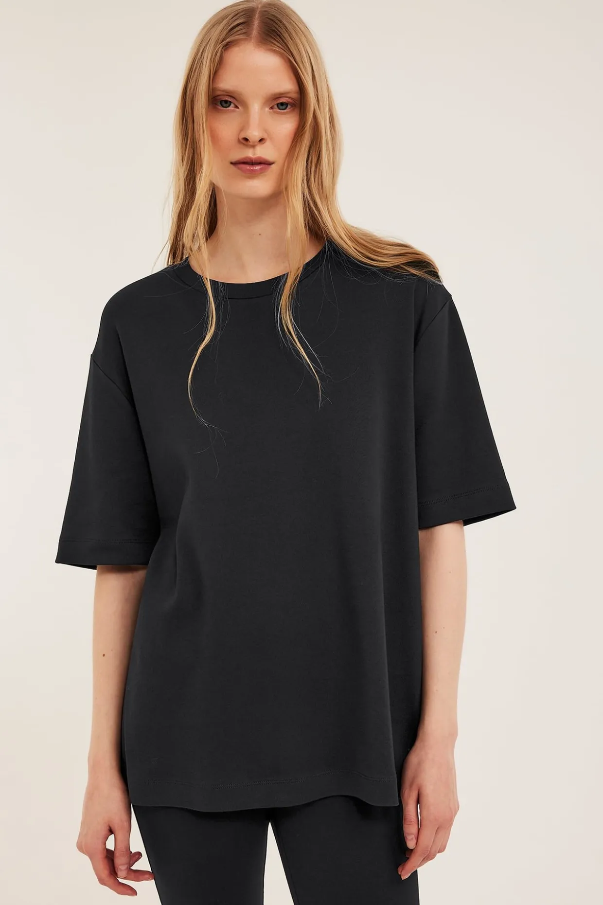 Oversize T-skjorte i bomull