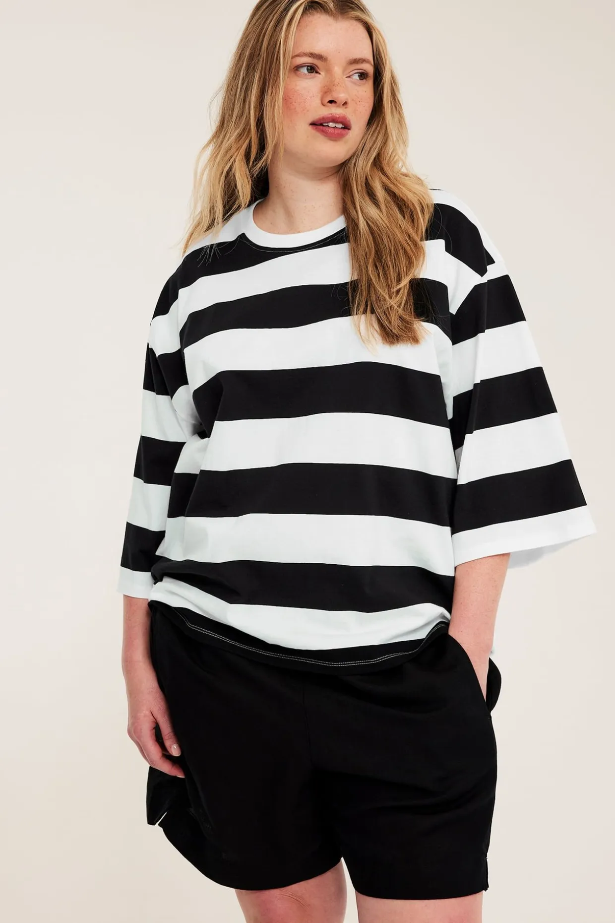 Oversize T-skjorte i bomull