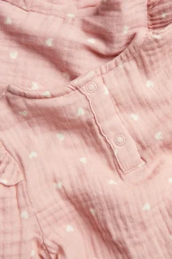 Peplumbluse for baby i myk musselin