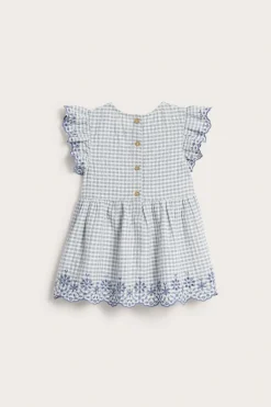 Peplum-bluse med broderi
