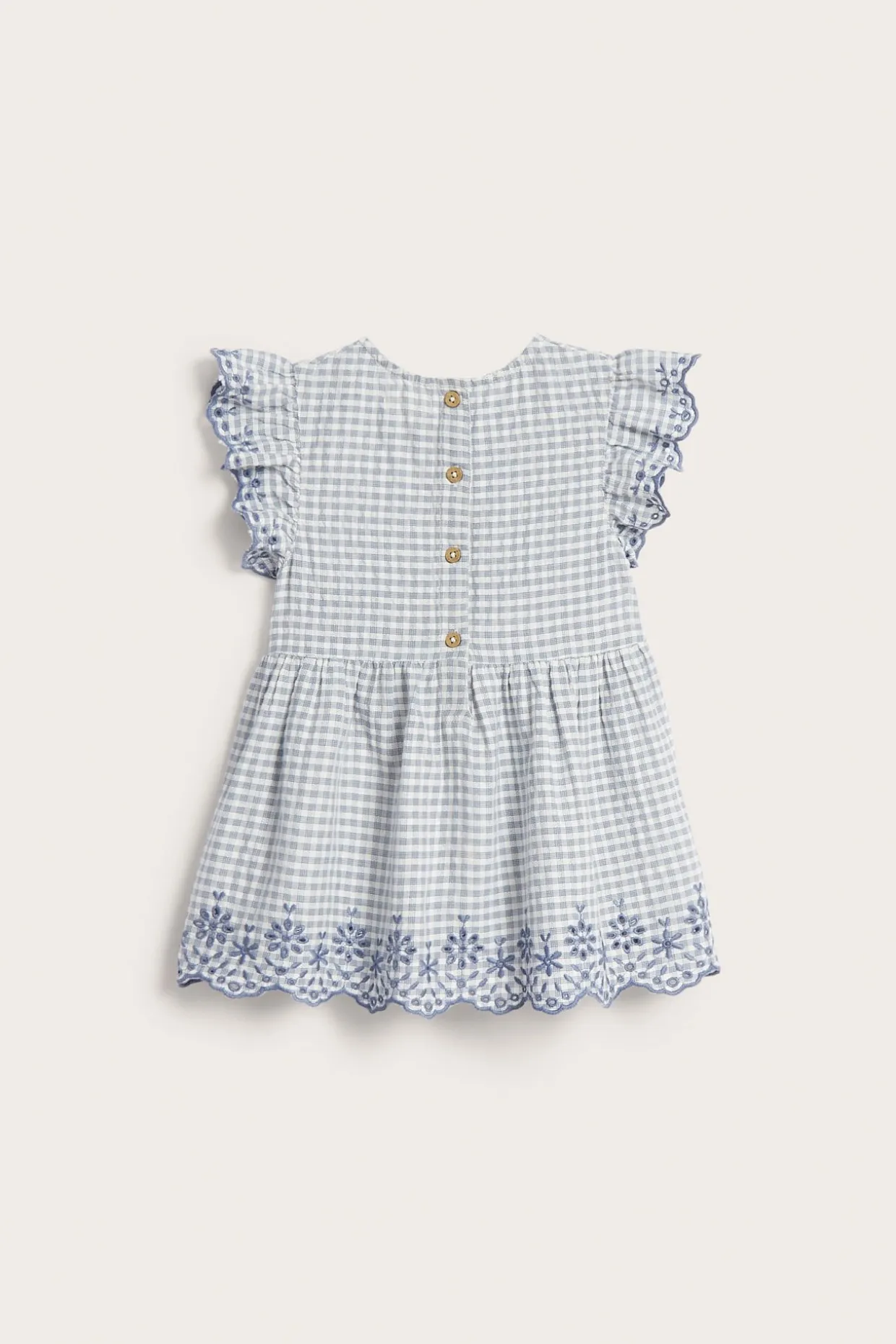 Peplum-bluse med broderi
