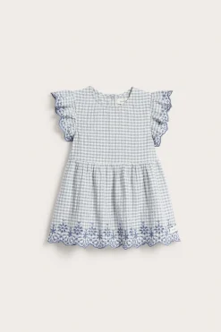 Peplum-bluse med broderi