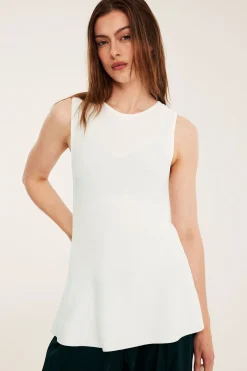 Peplum-topp i viskoseblanding