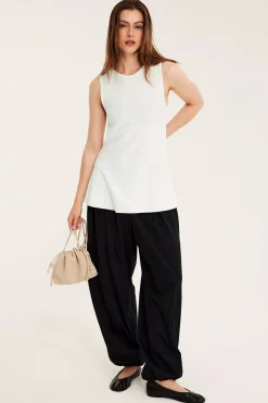 Peplum-topp i viskoseblanding