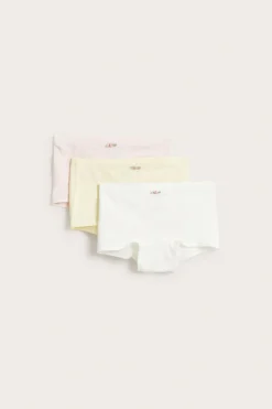 3-pk. boxere med rosa applikasjon