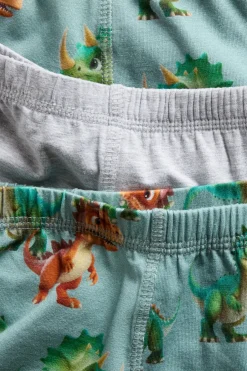 3-pk. boxershorts med dinosaurer i bomullstrikot