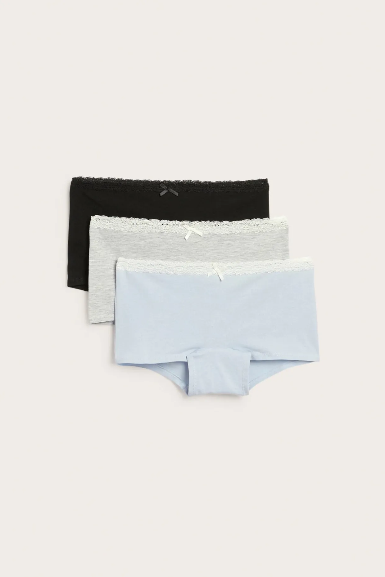 3-pk. boxertruser med blonder