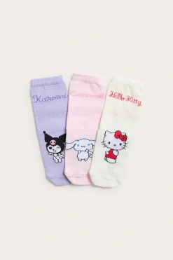 3-pk. Hello Kitty-sokker