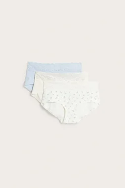 3-pk. hipstertruser i bomull