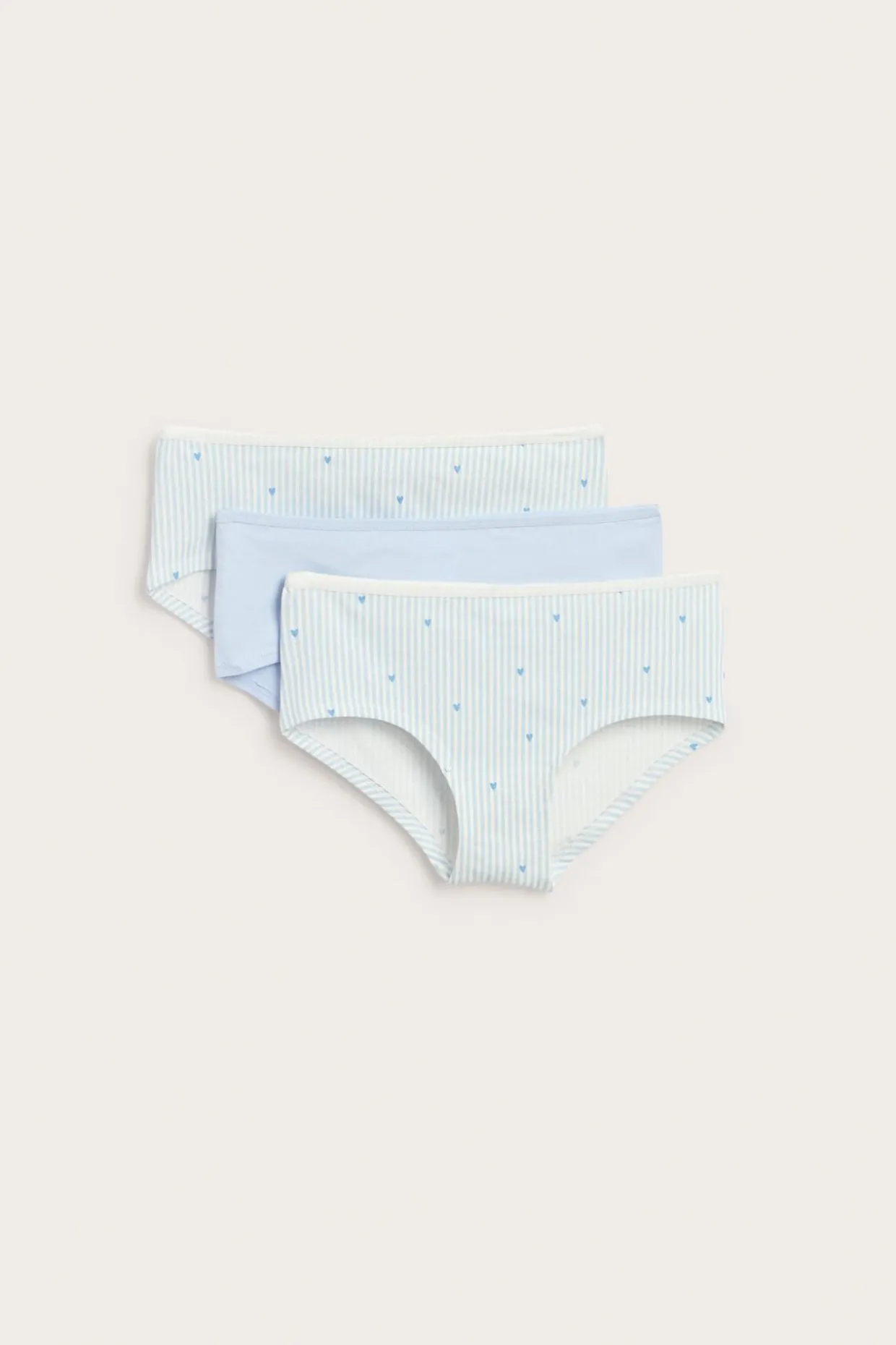 3-pk. hipstertruser i bomull