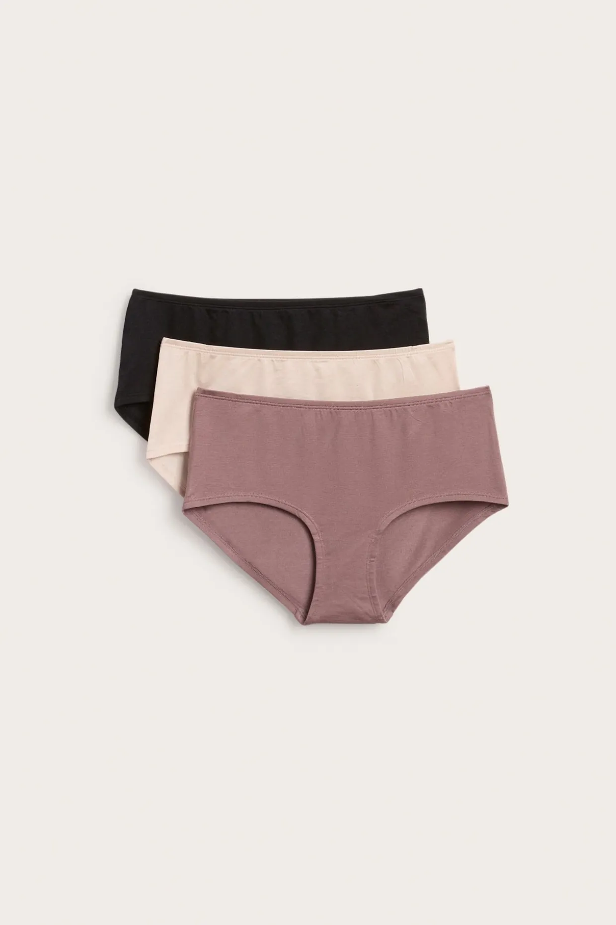 3-pk. hipstertruser i lyocell