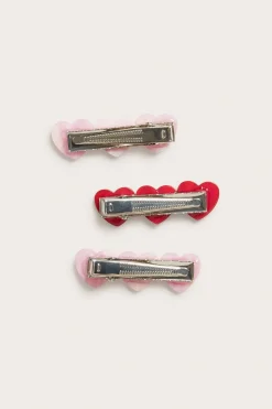3-pk. hårklemmer med hjerter