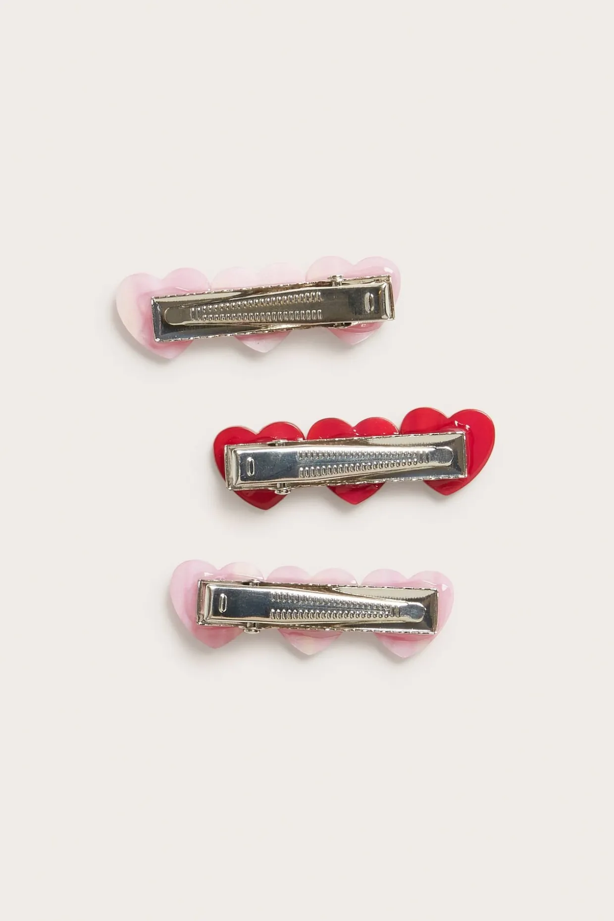 3-pk. hårklemmer med hjerter