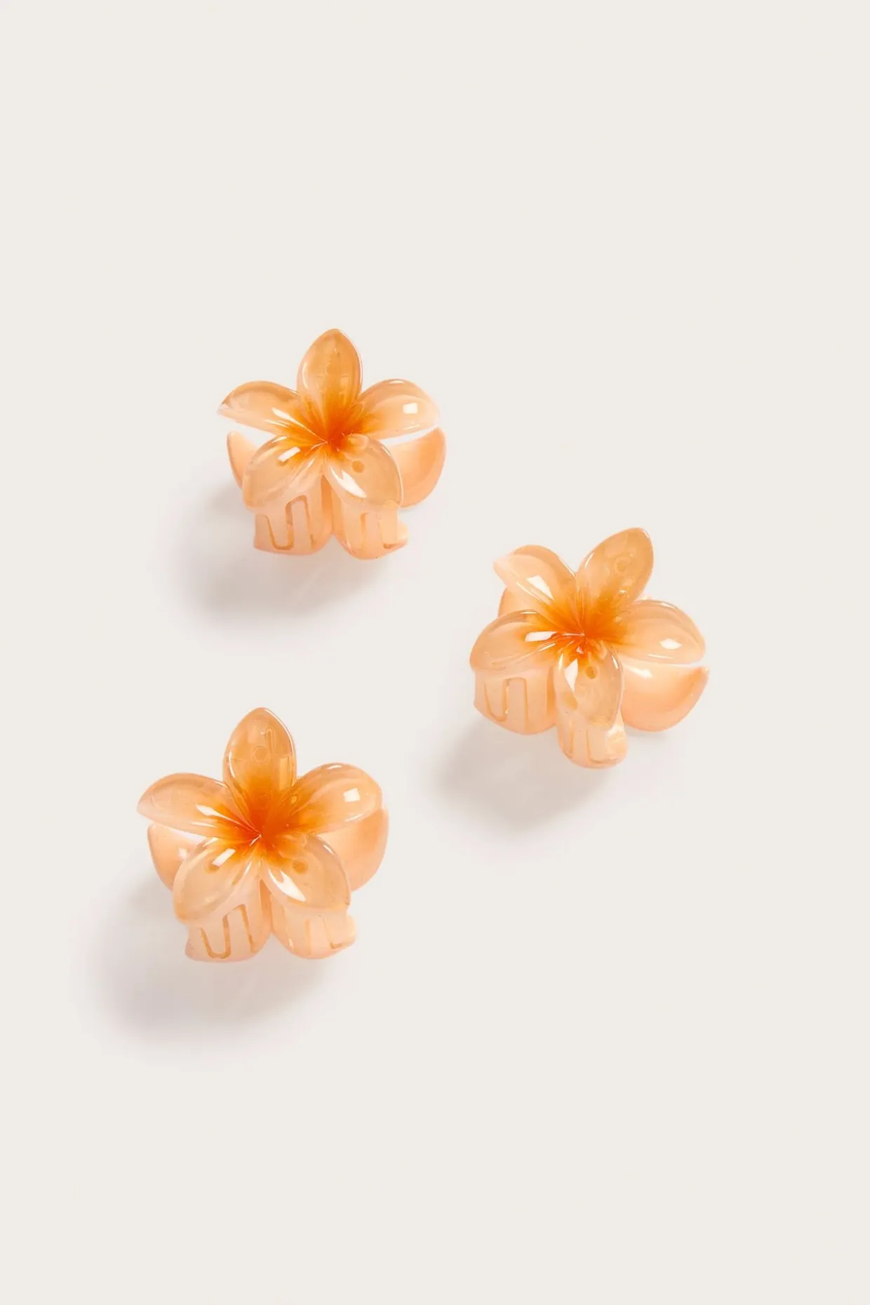 3-pk. hårspenner i blomsterform