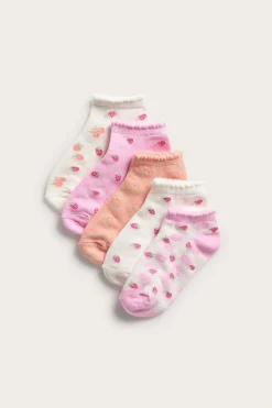 5-pk. korte mønstrede sokker