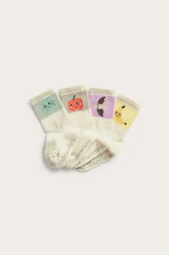 4-pk. mønstrede babysokker