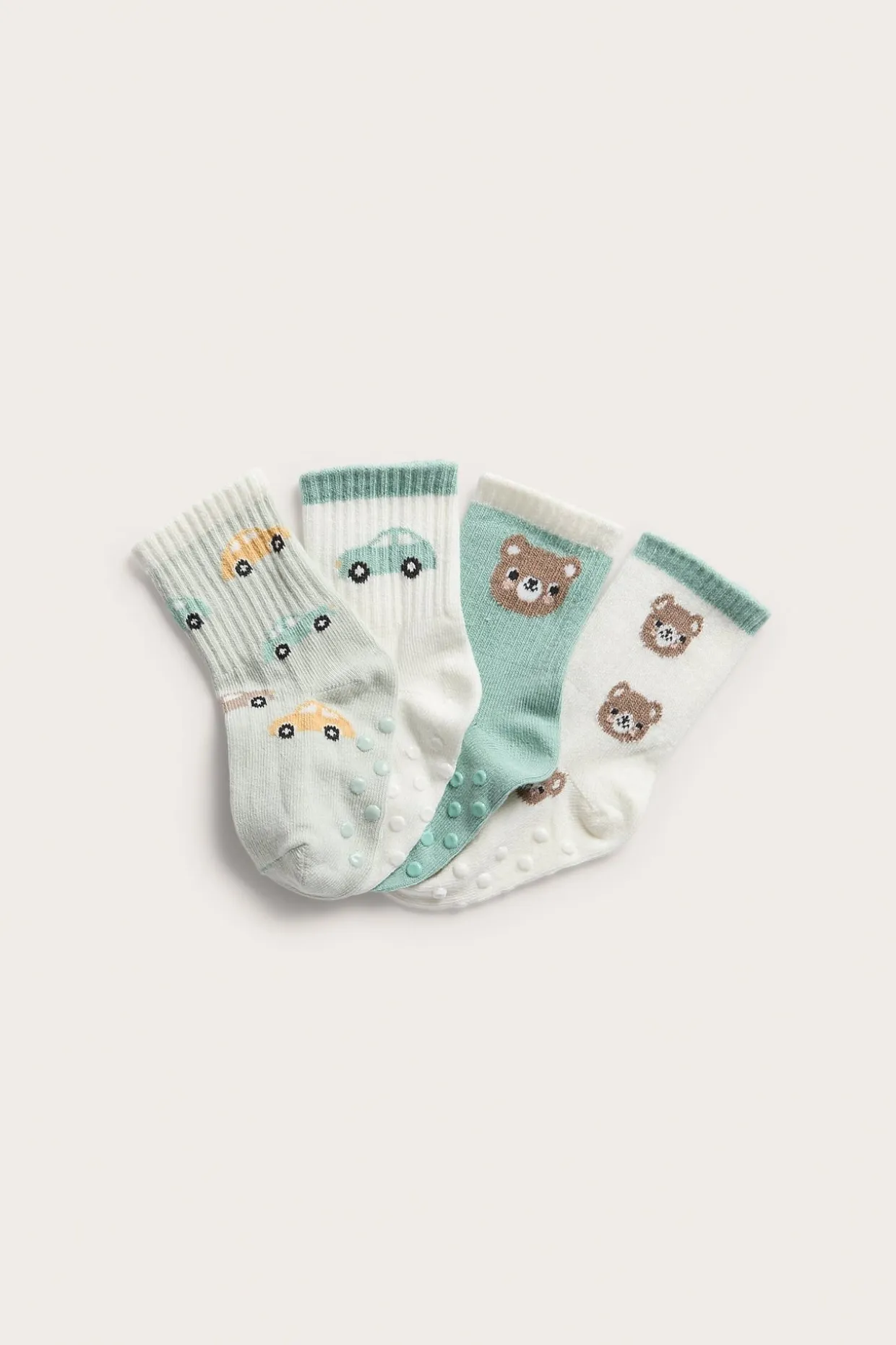 4-pk. mønstrede babysokker