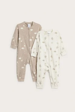 2-pk. mønstret babypyjamas