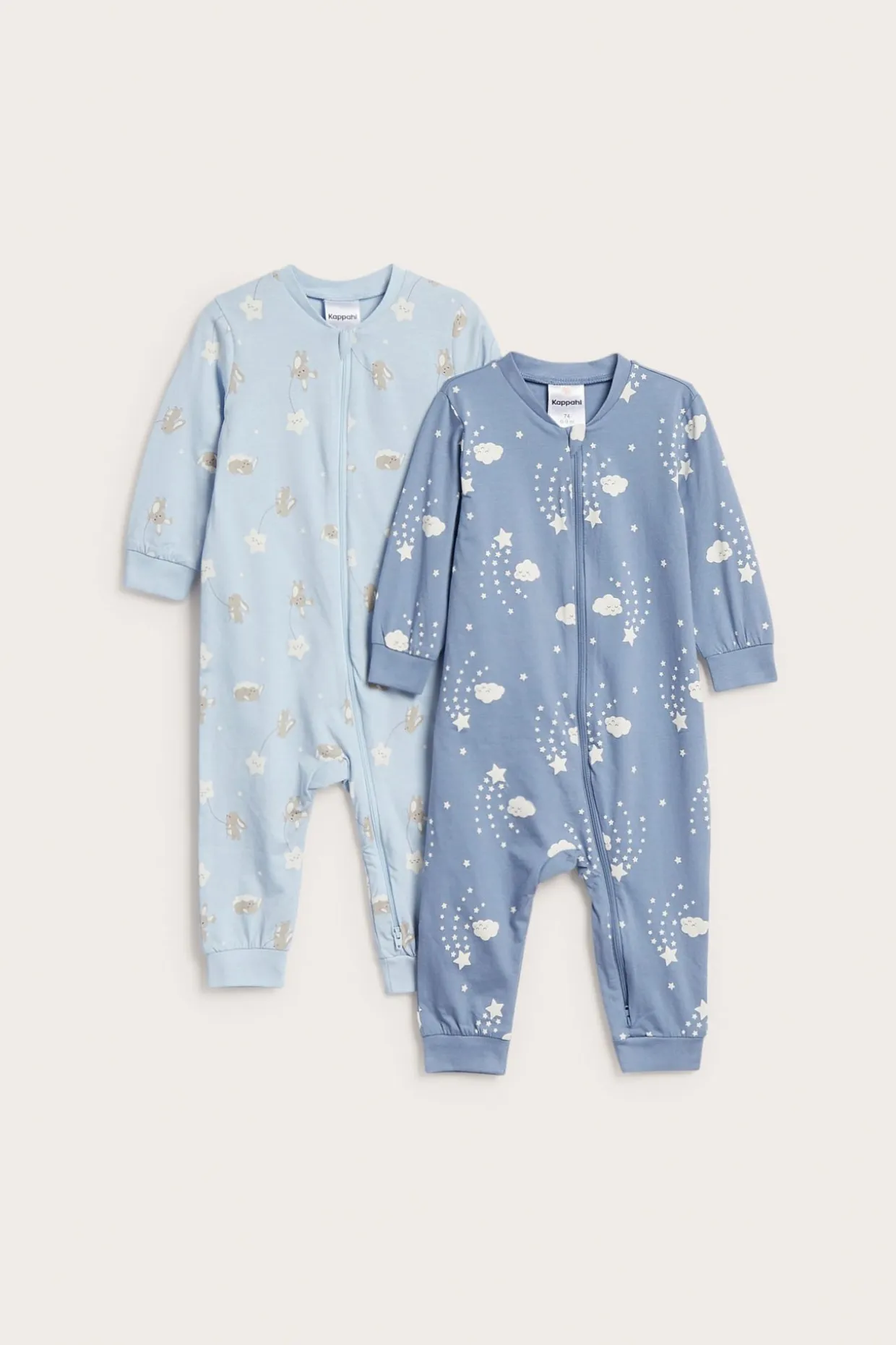 2-pk. mønstret babypyjamas