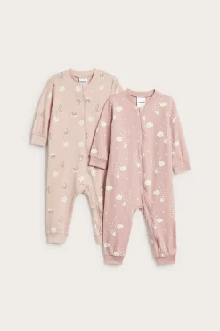 2-pk. mønstret babypyjamas
