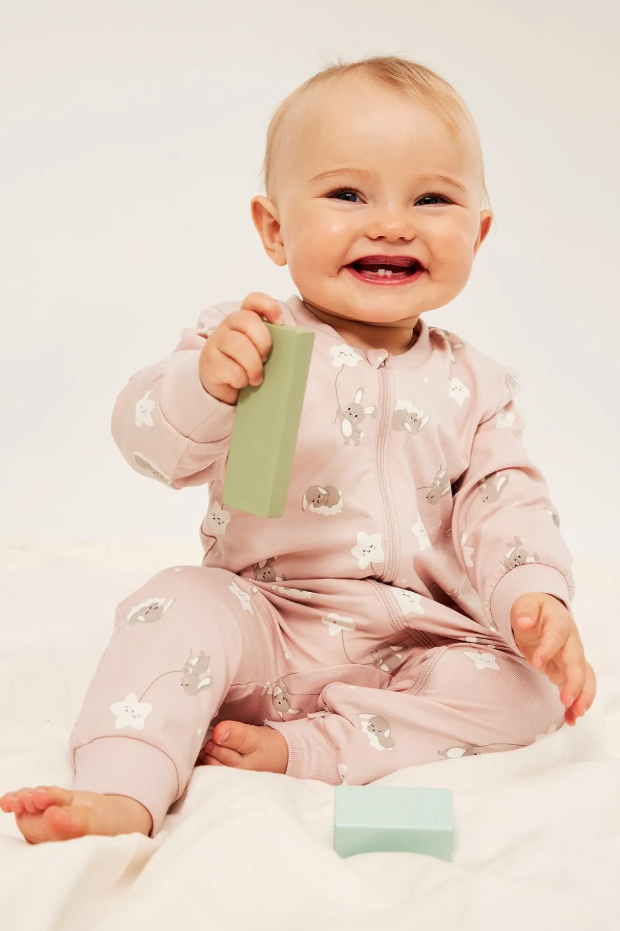 2-pk. mønstret babypyjamas