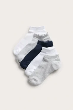 5-pk. ribbestrikkede ankelsokker