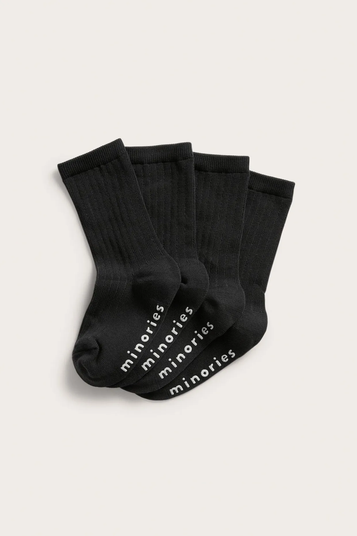 4-pk- ribbestrikkede barnesokker