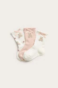 3-pk. sokker med bamser