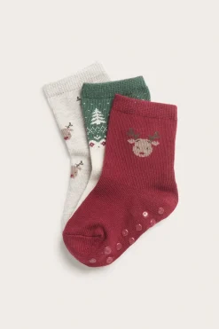 3-pk. sokker med julemotiv