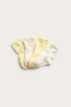 4-pk. sokker med sitroner