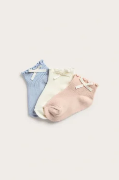 3-pk. sokker med sløyfe