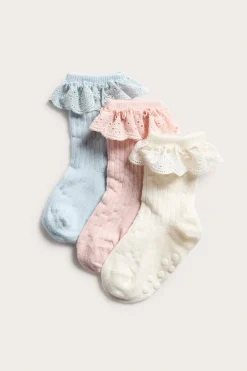 3-pk. sokker med volang