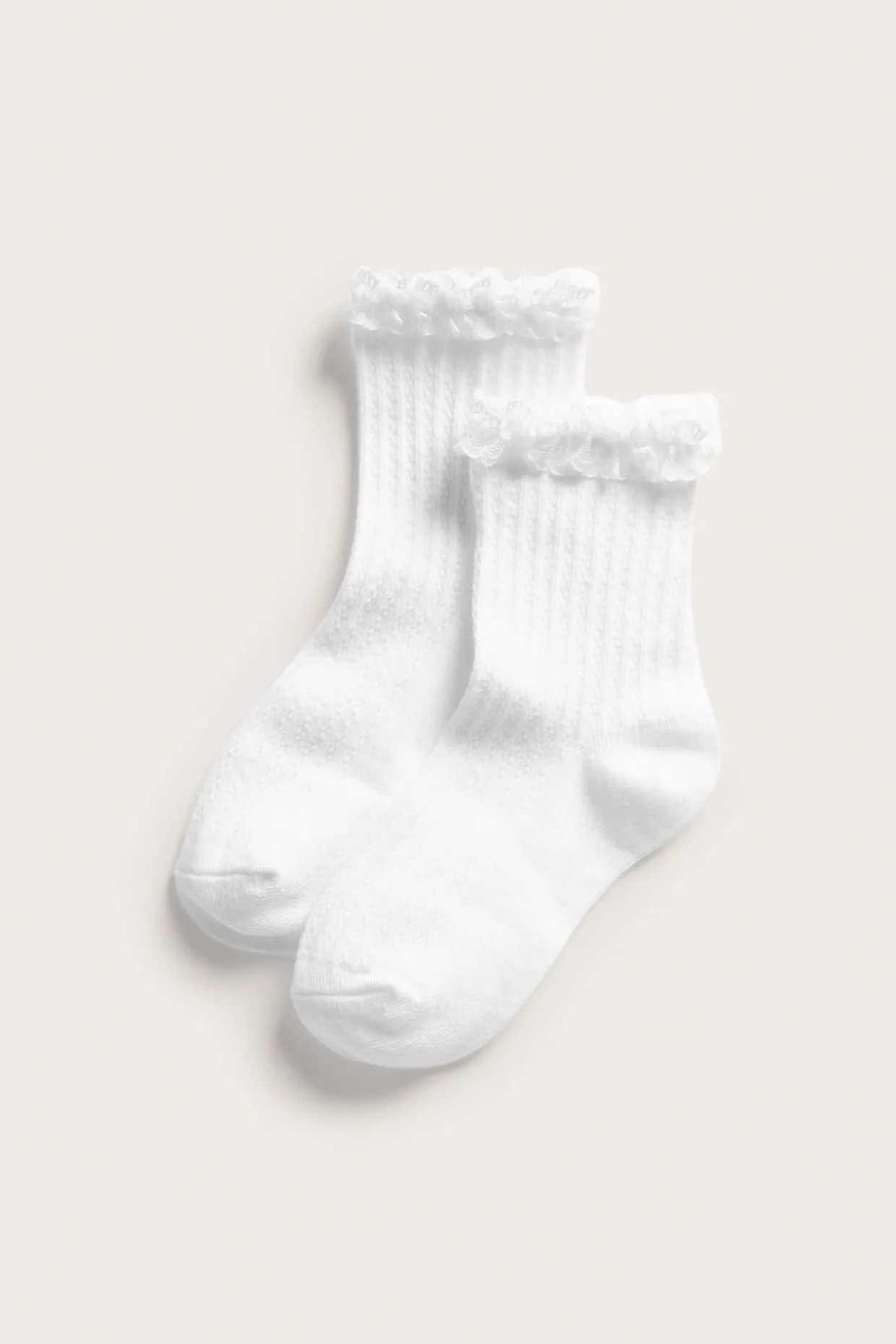 2-pk. sokker med volangkant