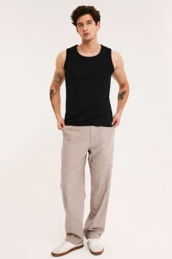 Pointelle-singlet i slim fit