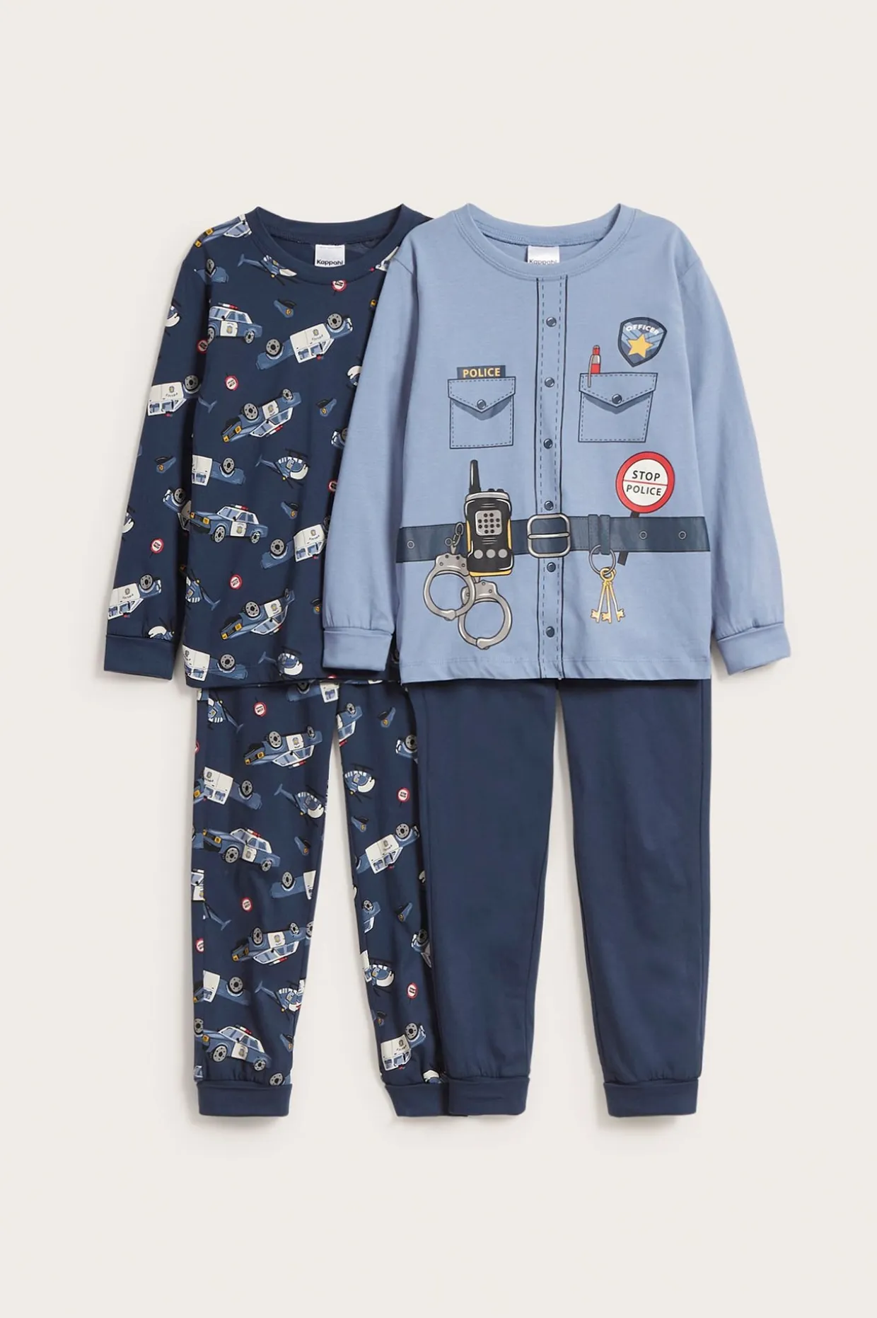 Politipyjamas 2-pakning