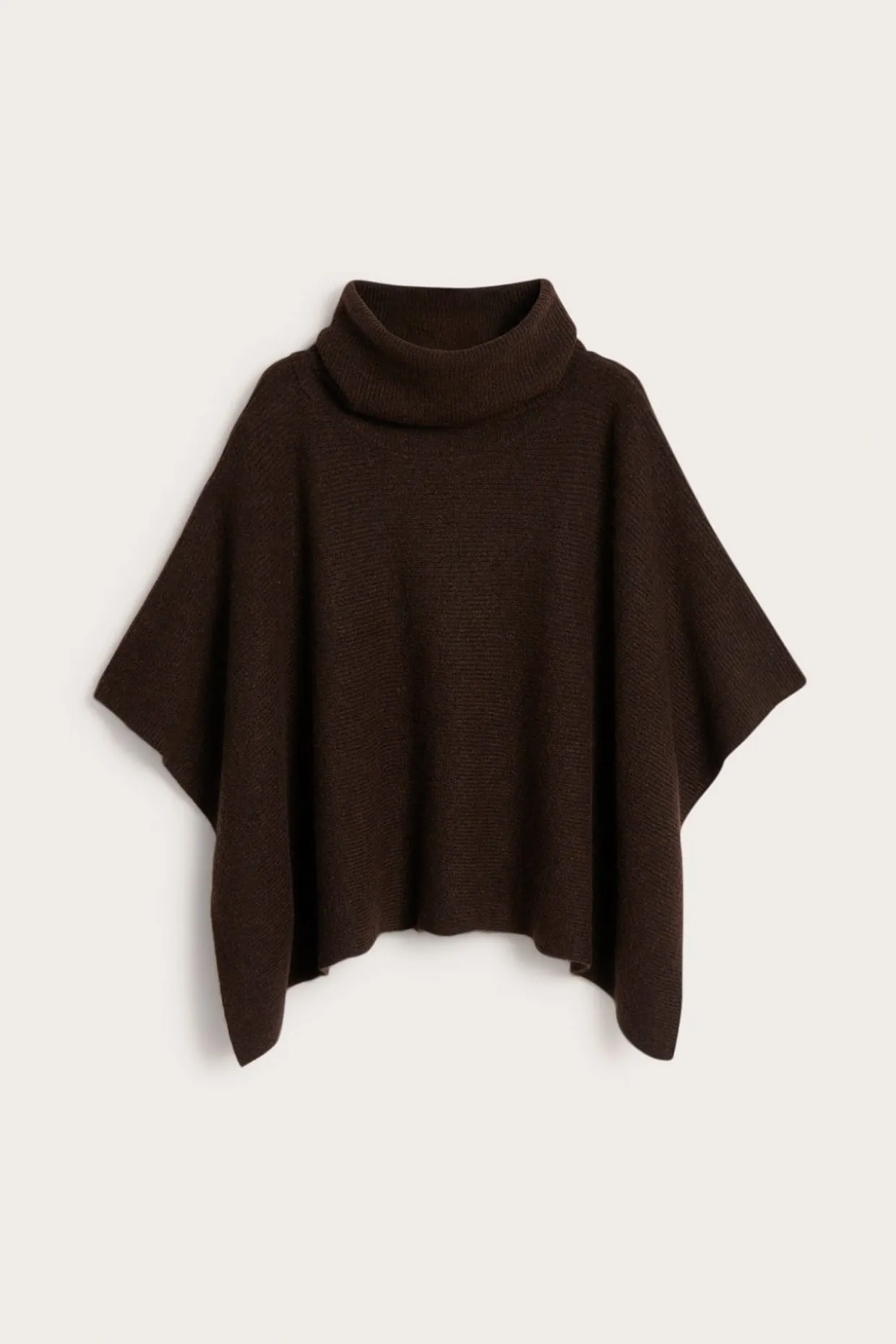 Poncho med polokrage