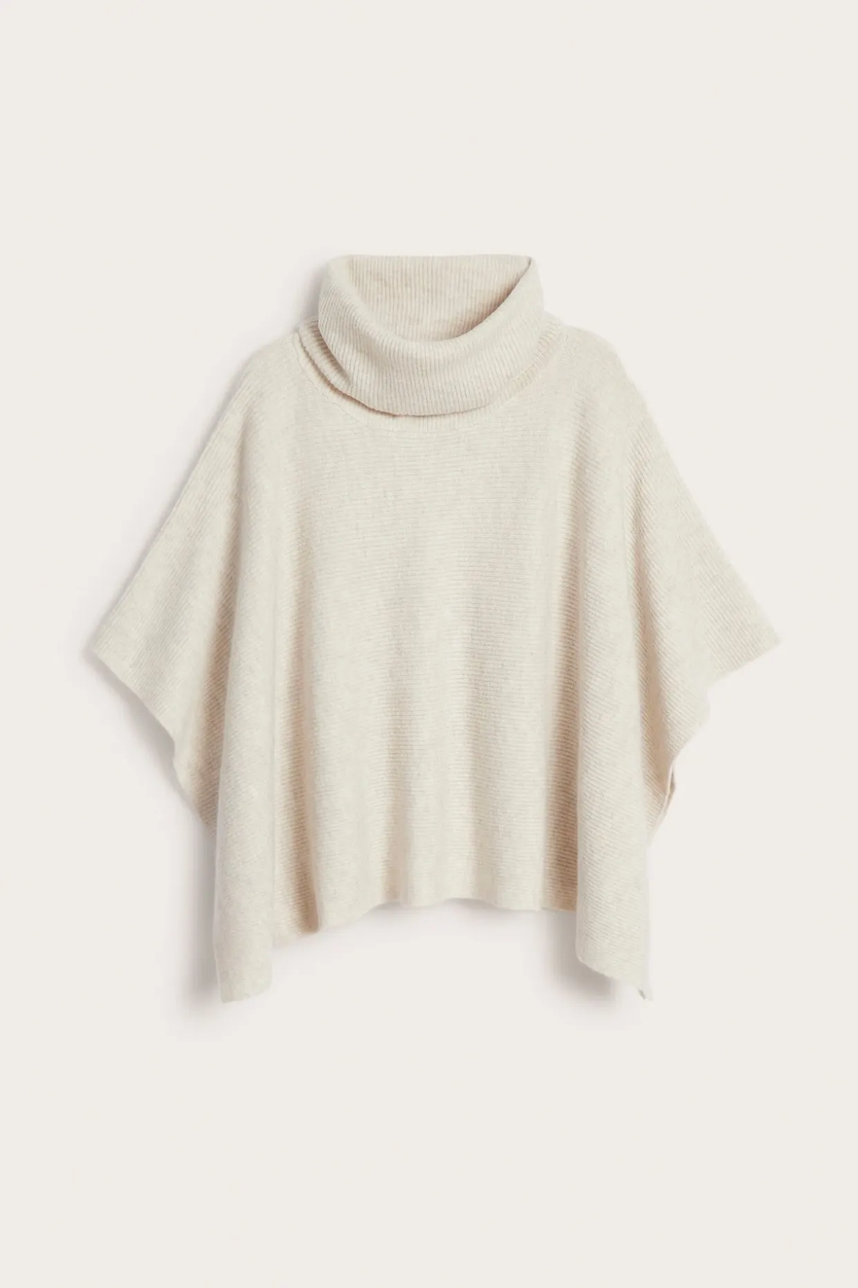 Poncho med polokrage
