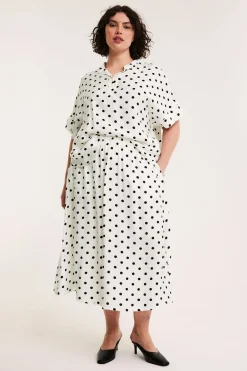 Popover-bluse med korte ermer