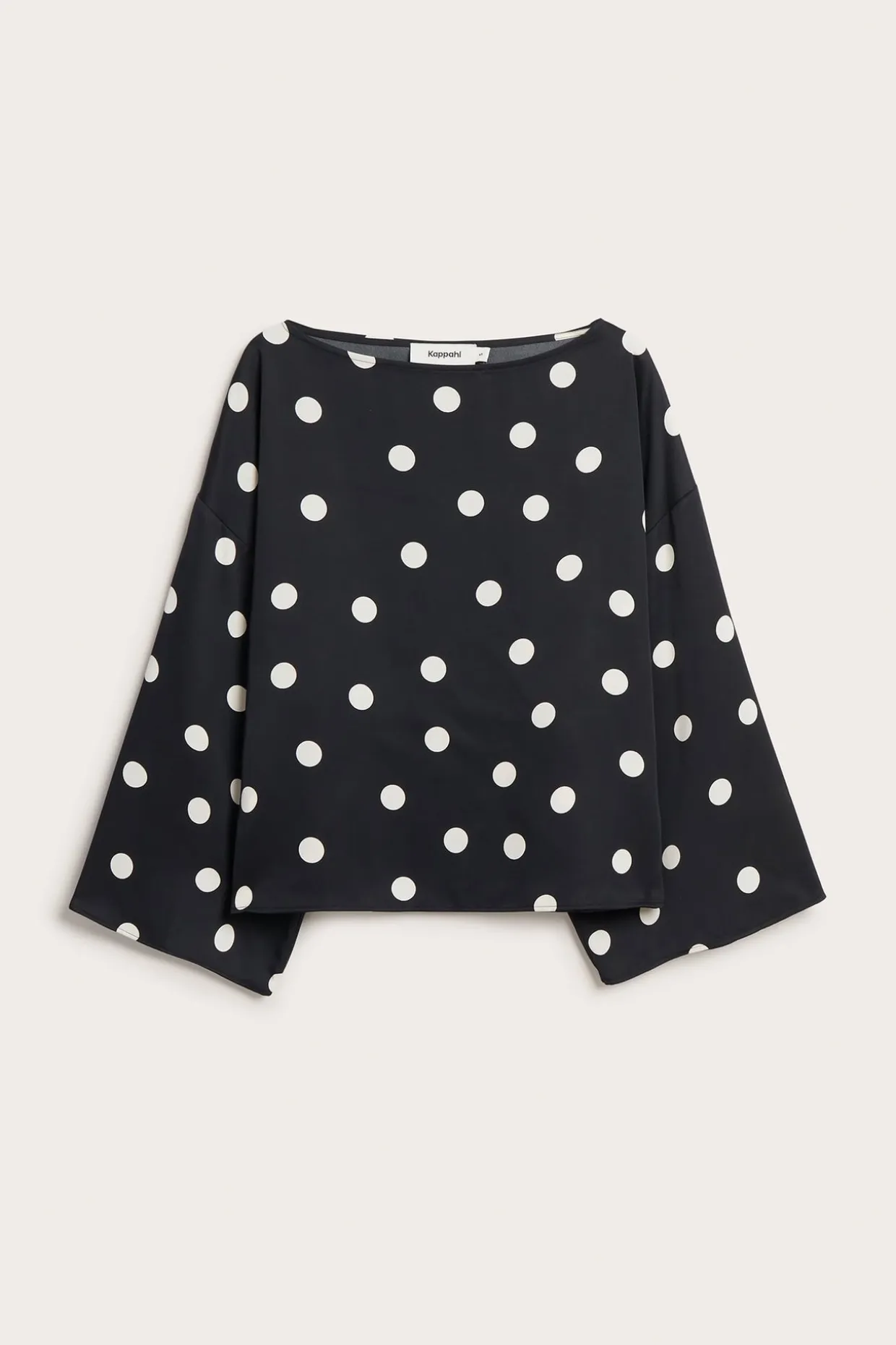 Prikkete satengbluse