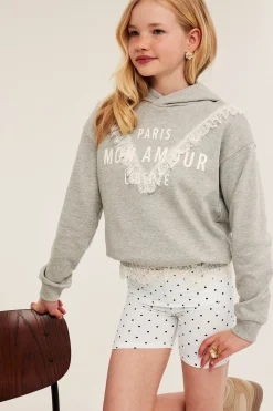Prikkete yogashorts med nedbrettet midje