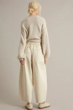 Pull on-bukse barrel fit | Lys beige | Dame | Kappahl