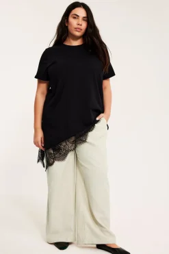 Pull on-bukse i linblanding