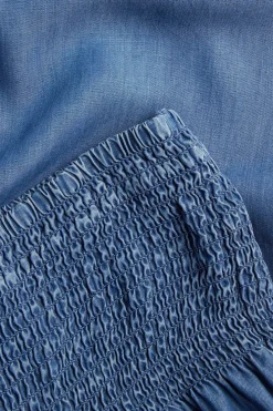 Pull-on-bukse med vaffelstrikk