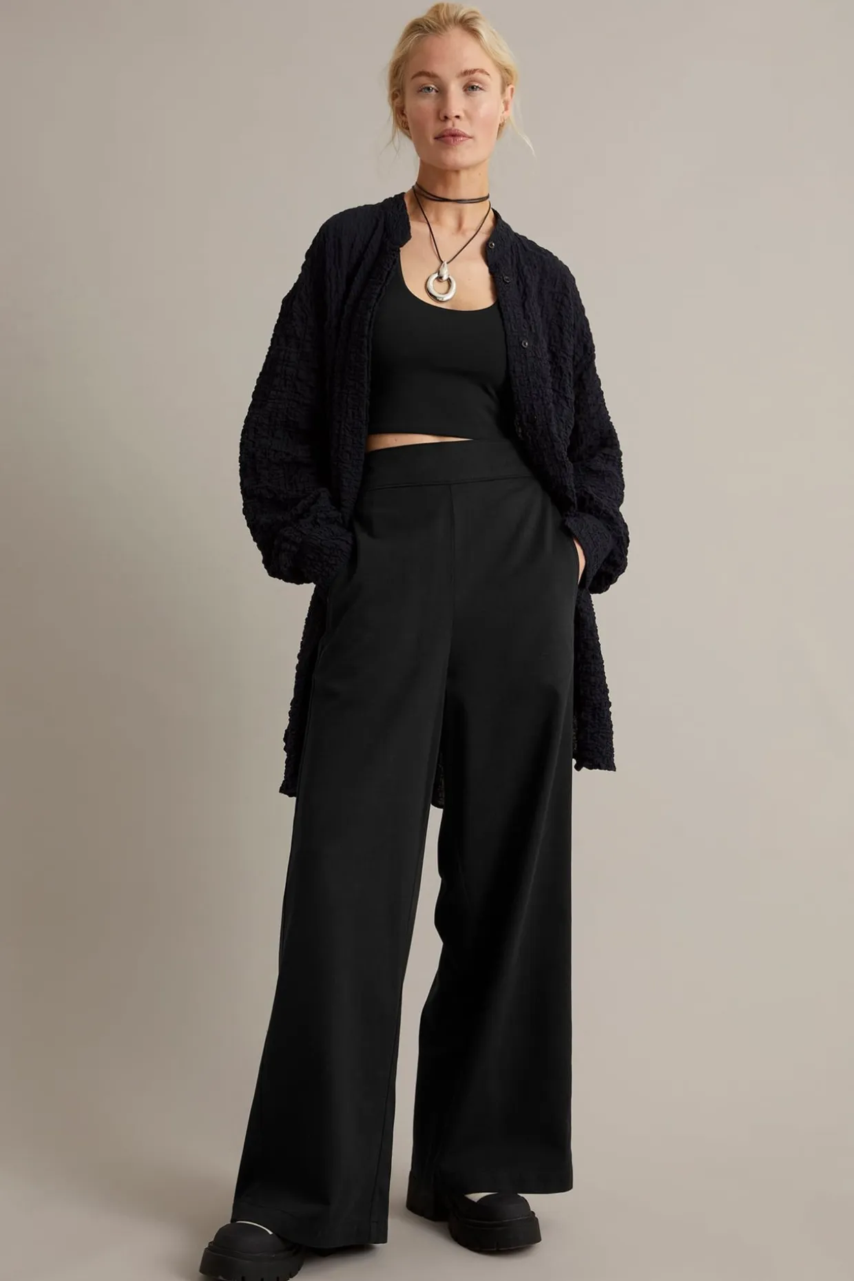 Pull-on bukser wide fit
