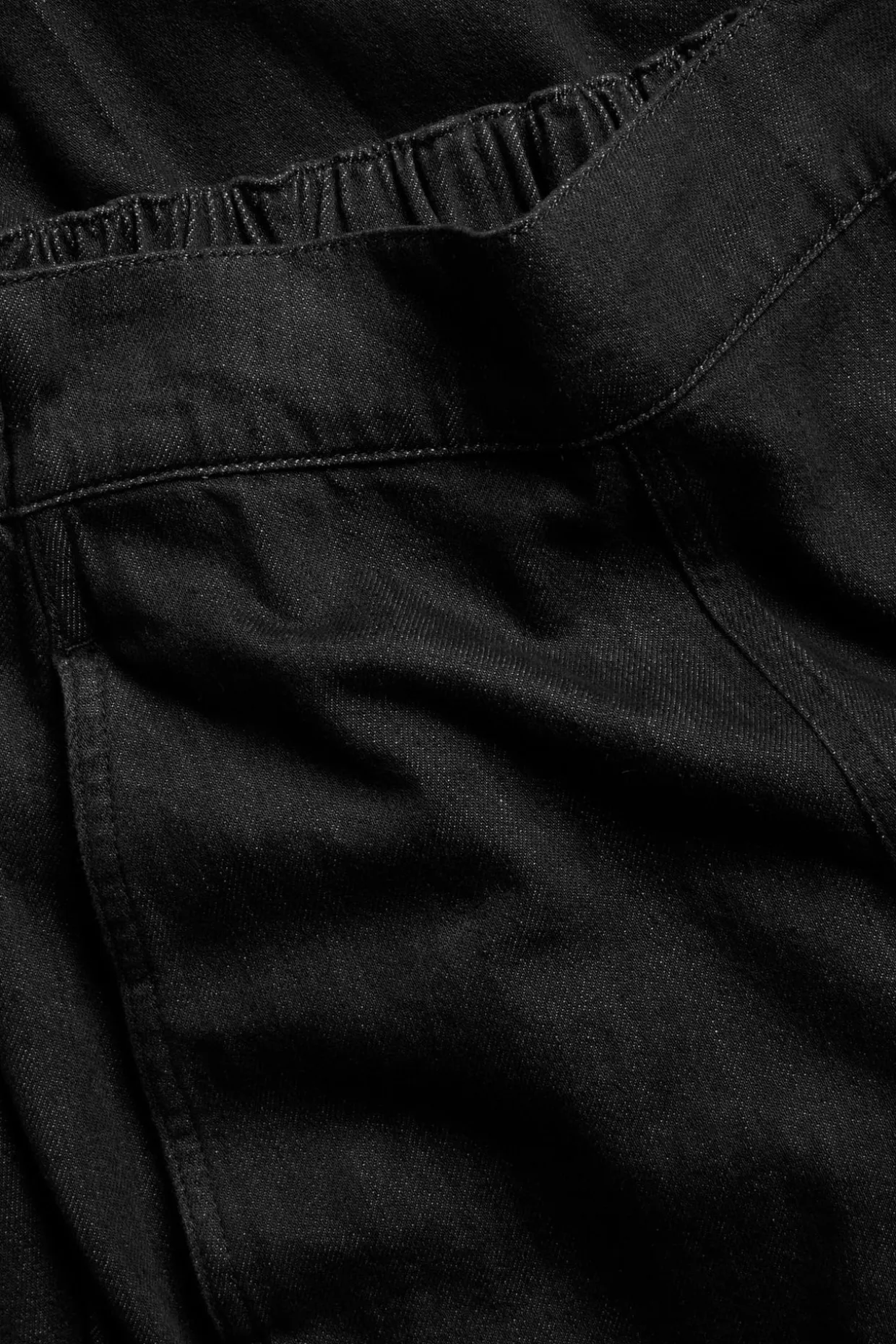Pull-on jeans barrel fit cropped
