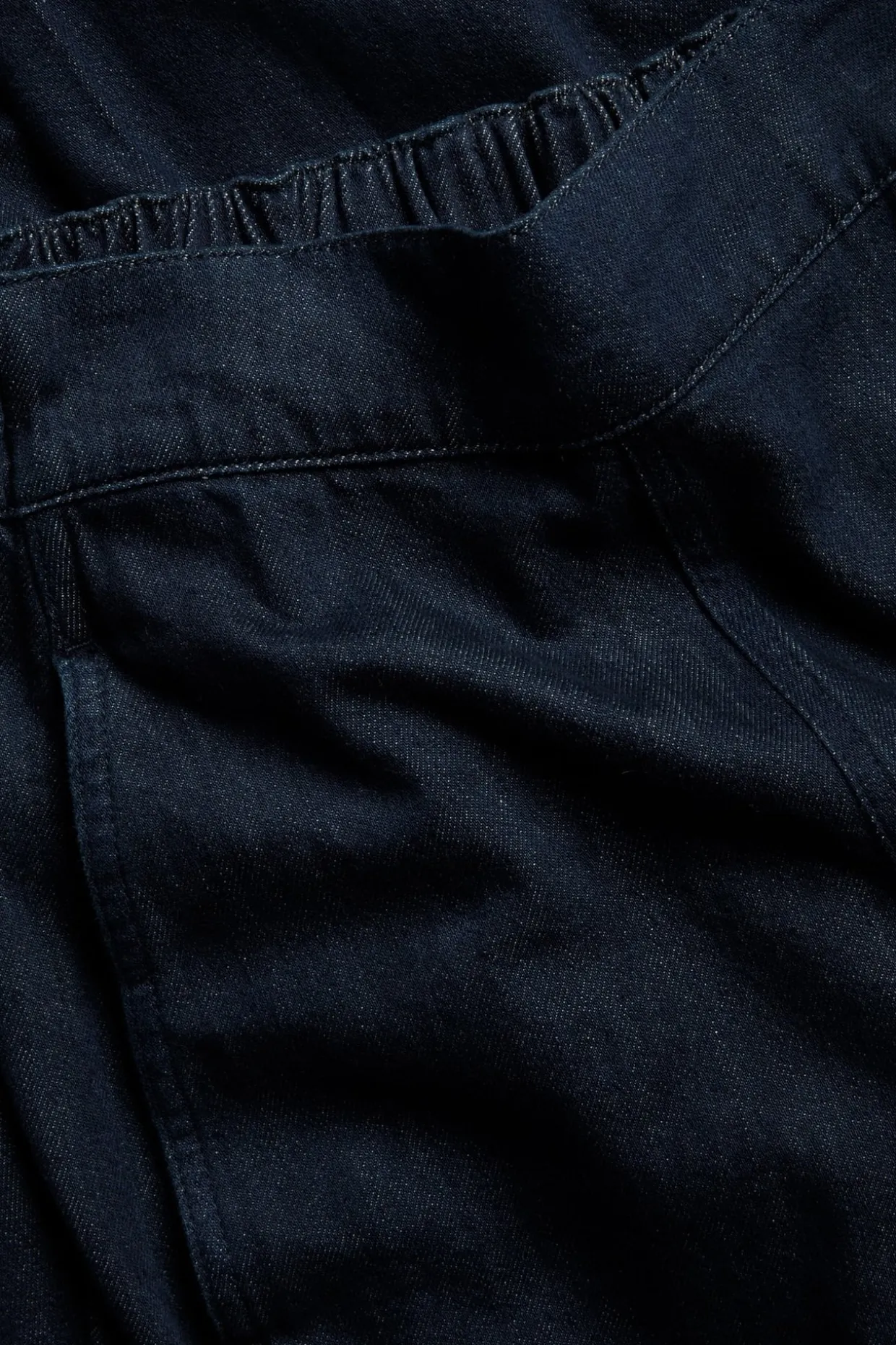 Pull-on jeans barrel fit cropped
