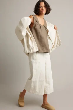 Pull-on-jeans i culotte-modell