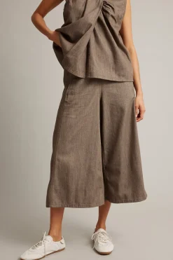 Pull-on-jeans i culotte-modell