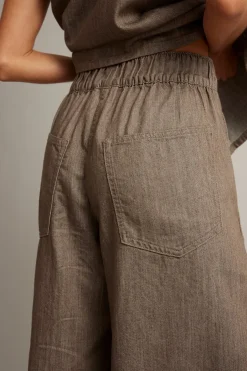Pull-on-jeans i culotte-modell